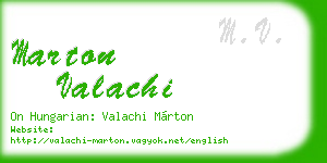 marton valachi business card